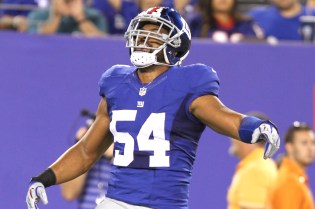 (08-09-14)  Spencer Paysinger during the New York Giants and Pittsburgh Steelers preseason game.                                       Photo by Joseph E. Amaturo