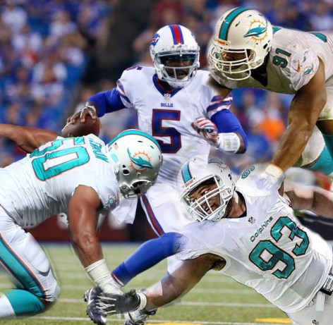 Buffalo Bills quarterback Tyrod Taylor (5) looks to pass against the Carolina Panthers during the first half of an NFL preseason football game on Friday, Aug. 14, 2015, in Orchard Park, N.Y. (AP Photo/Heather Ainsworth)